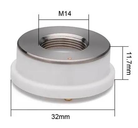 Diameter 32 Fiber Laser Ceramic Rings for Raytools / Bodor Nozzles Holder 