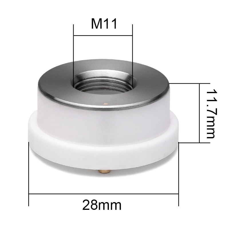 Diameter 28 Fiber Laser Ceramic Rings for Raytools / Precitec / Bodor Nozzles Holder 
