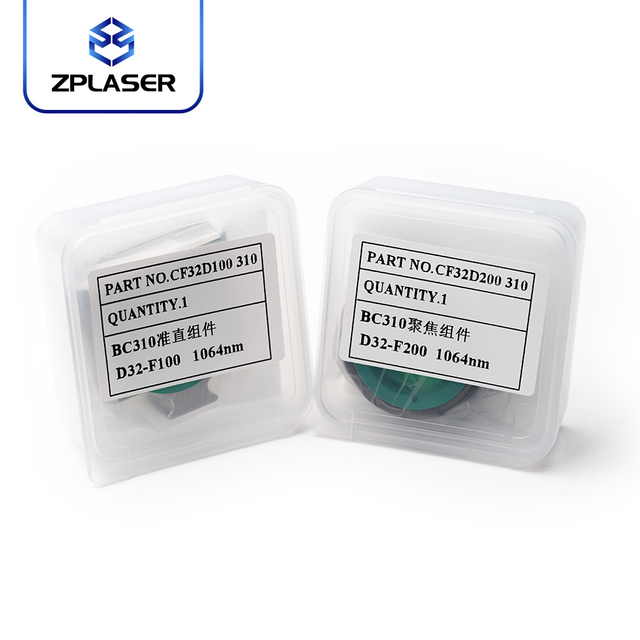 ZPLASER Collimating&Focusing Lens with Holder D32F100/D32F200 Fiber Laser Cutting Equipment Parts for BOCI BLT421S/BLT310