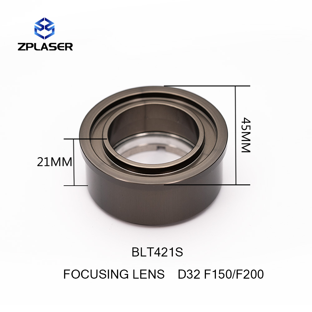 ZPLASER Collimating&Focusing Lens with Holder D32F100/D32F200 Fiber Laser Cutting Equipment Parts for BOCI BLT421S/BLT310